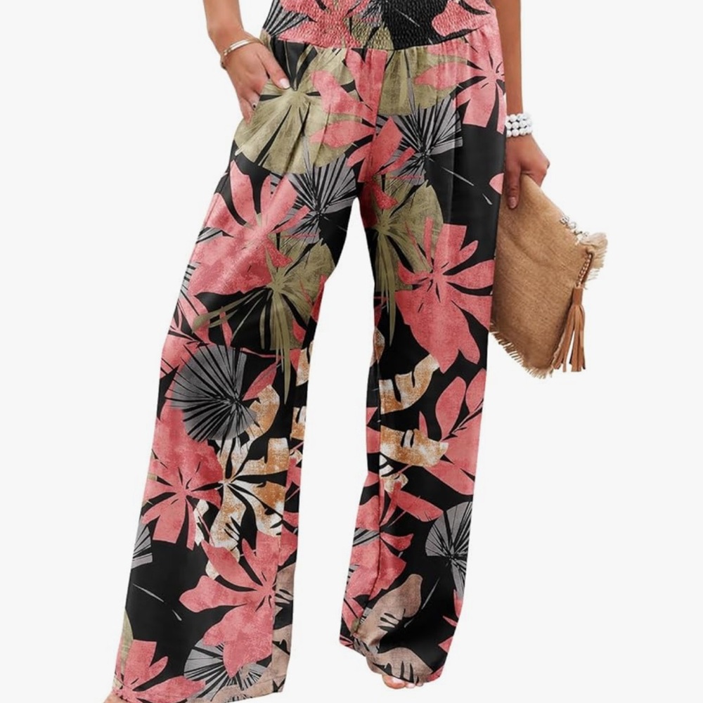 Tropical Vibes Wide-Leg Pants